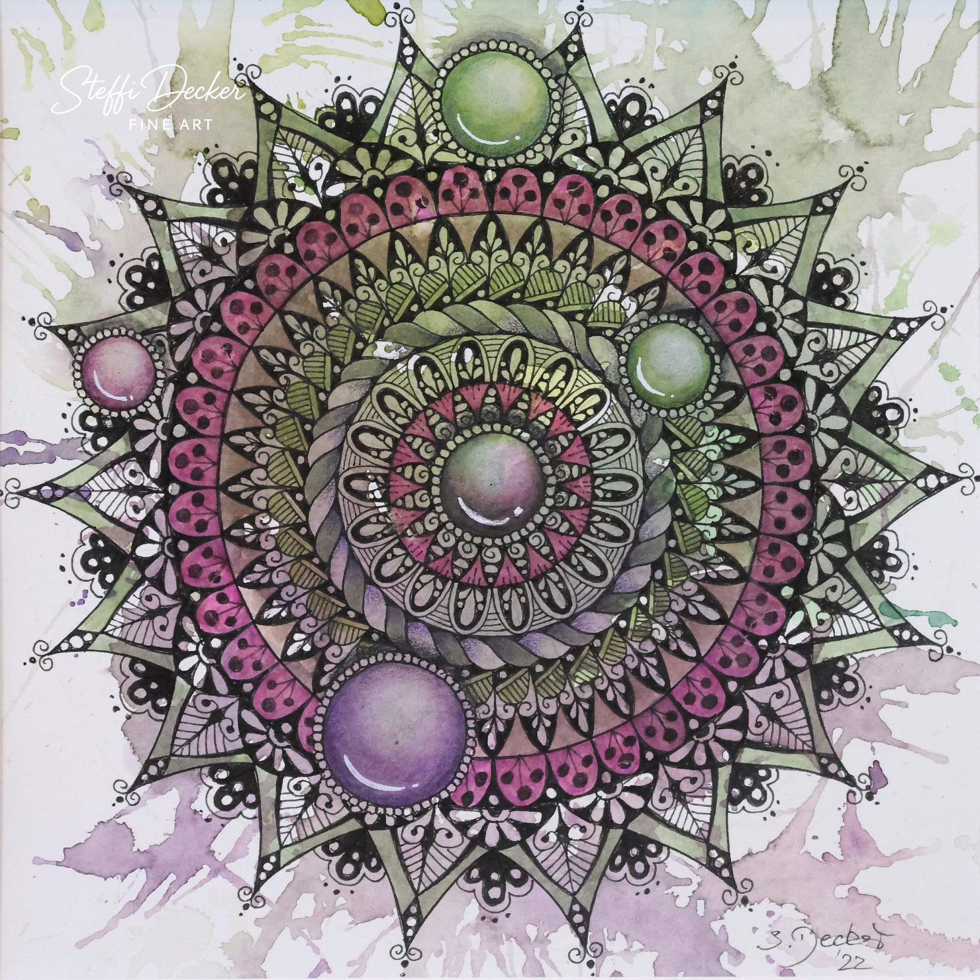Mandala Nr. 5 – Kunstdruck von Steffi Decker